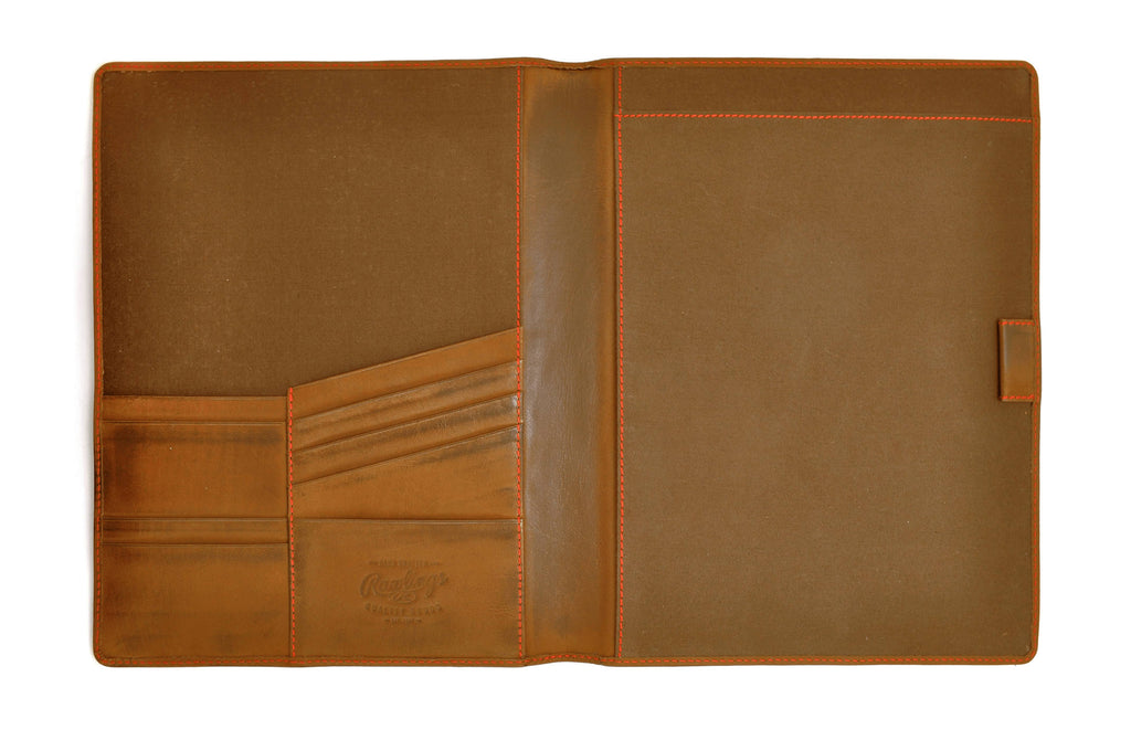 Tan Baseball Stitch Pad Folio M457