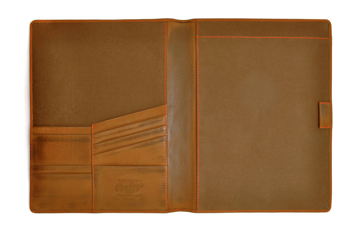 Tan Baseball Stitch Pad Folio M457