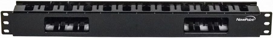 Black 4-Pack Rack Mount Cable Management Panel S41649