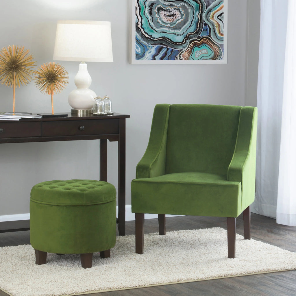 Velvet Swoop Arm Accent Chair Z17090