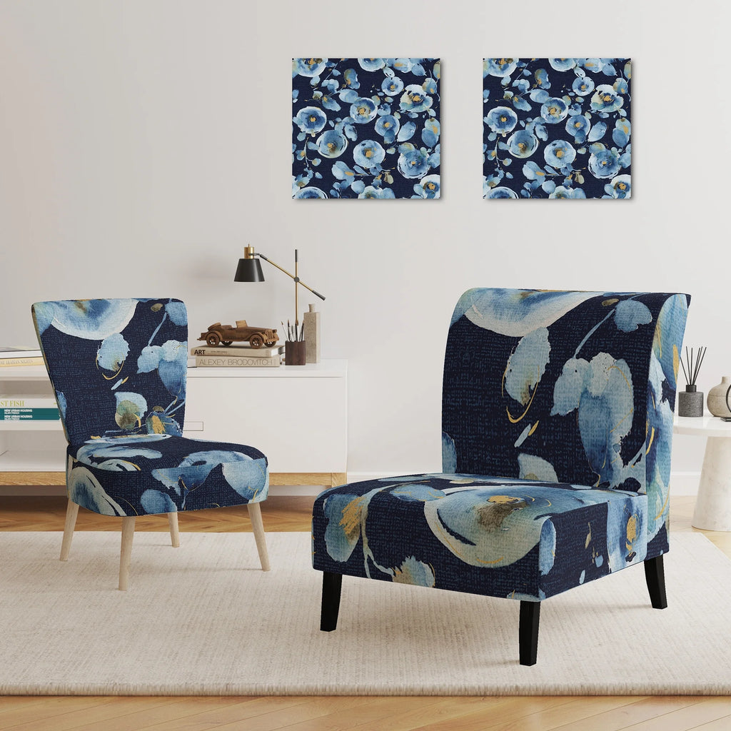 Upholstered Floral Accent Arm Chair K71176