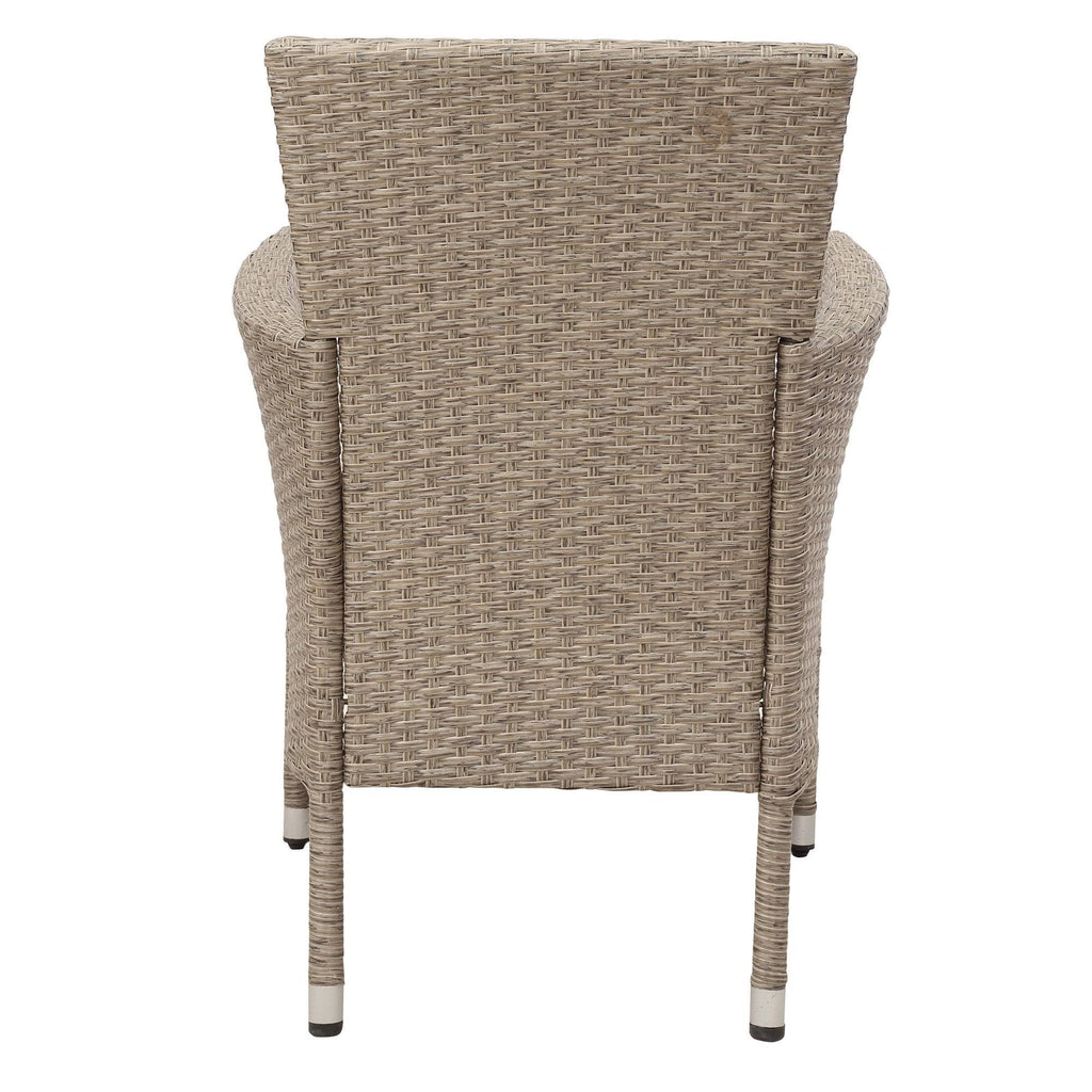 Beige-Brown 7 Piece Patio Wicker Dining Table J9868