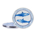 Blue Enamelware Sandwich Plates, Set of 4 P89892
