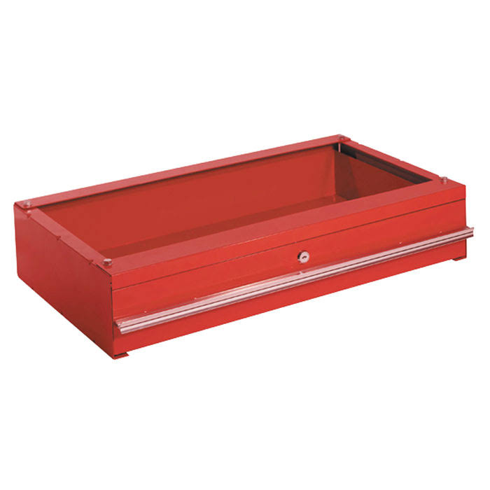 Black Service Cart with Locking Top and Drawer G52851