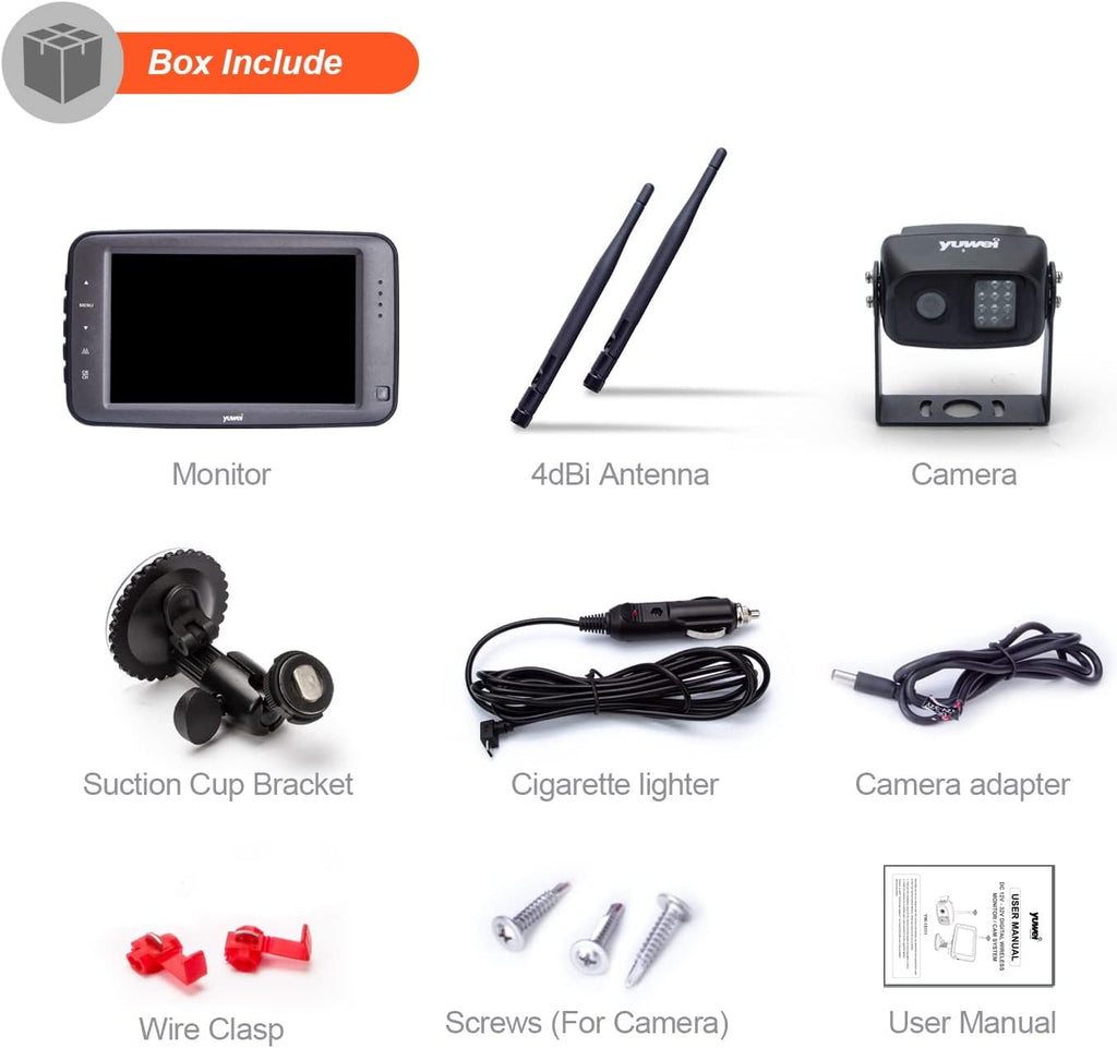 Wireless Backup Camera with 5 inch Split Screen, Ip69k Waterproof, Night Vision L9946