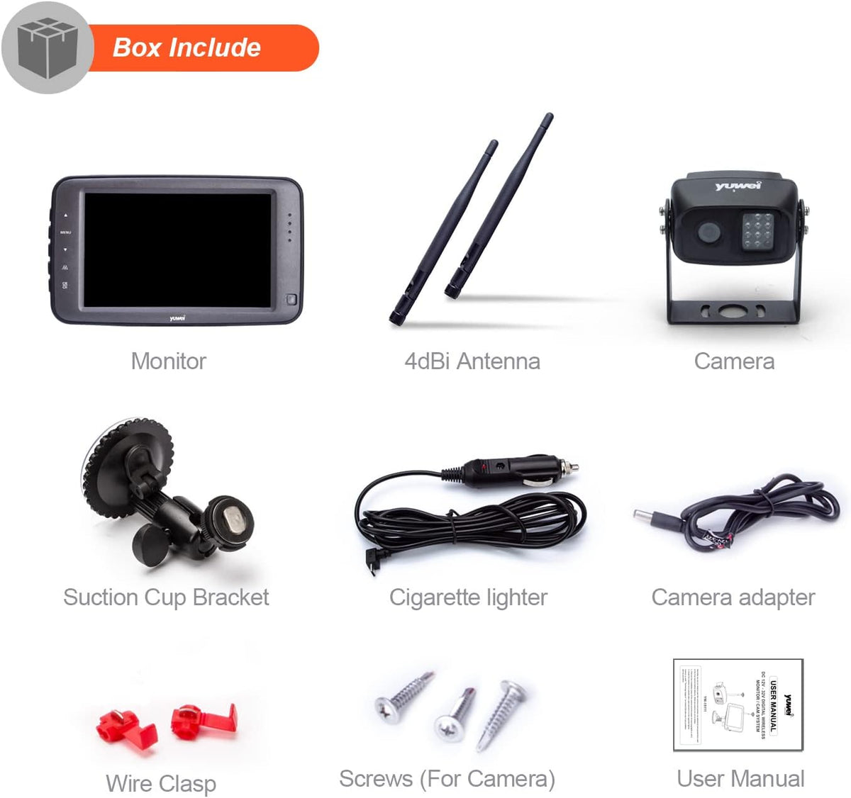 Wireless Backup Camera with 5 inch Split Screen, Ip69k Waterproof, Night Vision L9946