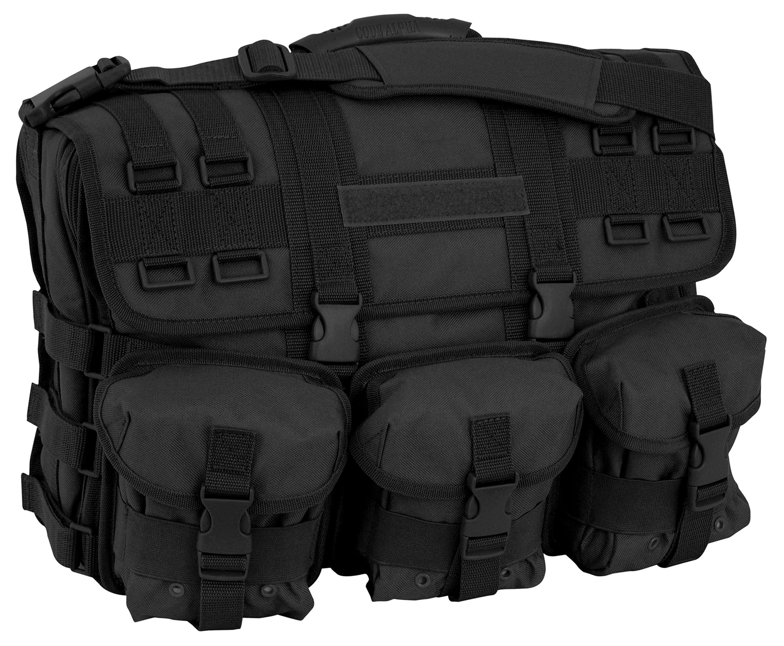 Black Computer Messenger Bag B8473