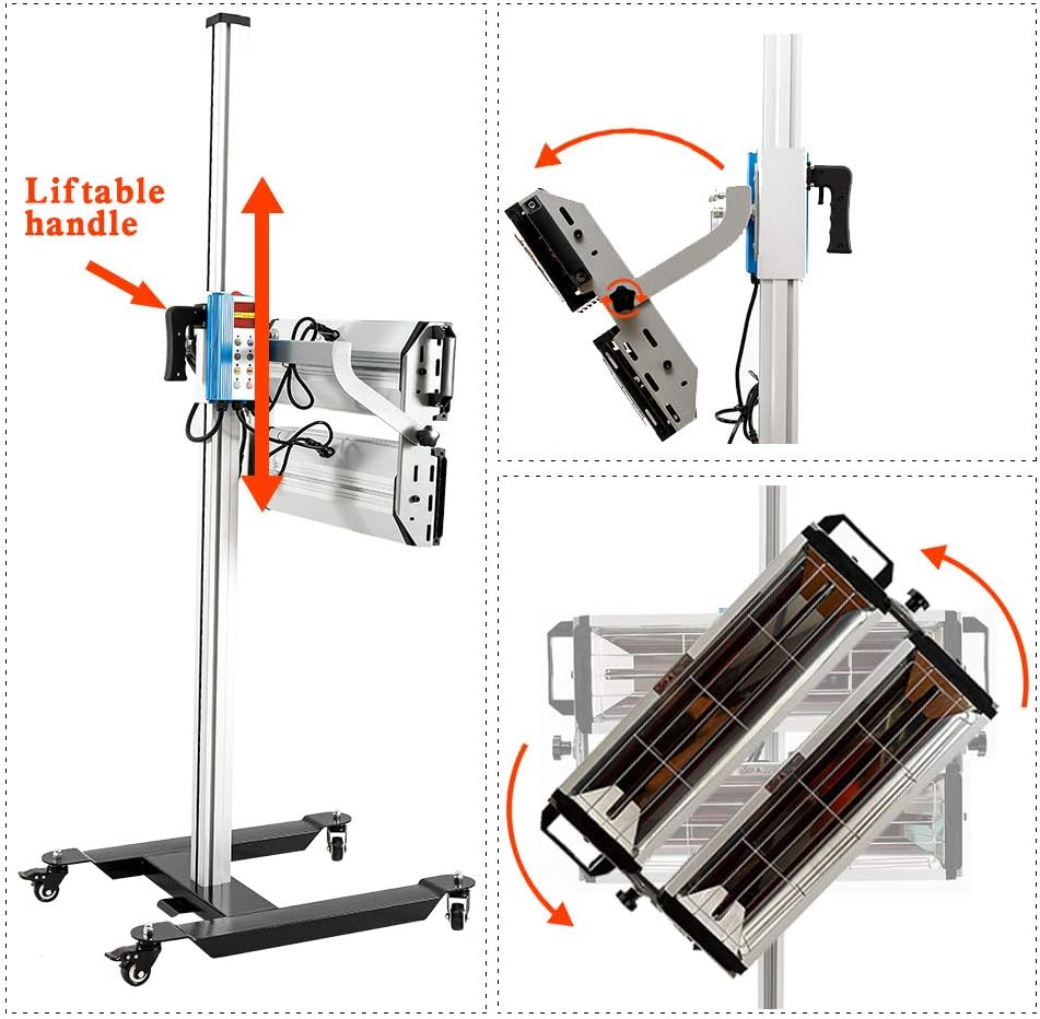2000W Infrared Paint Curing Lamp with Stand 110V Z8161