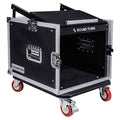 8U Audio Rack Case with 11U Slant Mixer Top, Casters P19548