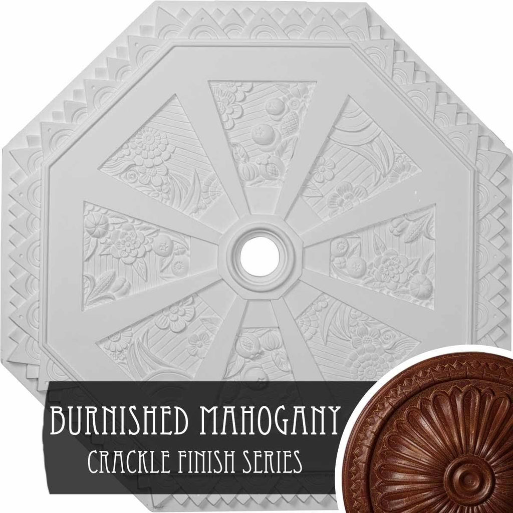 29 1/8x22OD x 2 1/4x22ID x 1 1/8x22P Spring Octagonal Ceiling Medallion B383