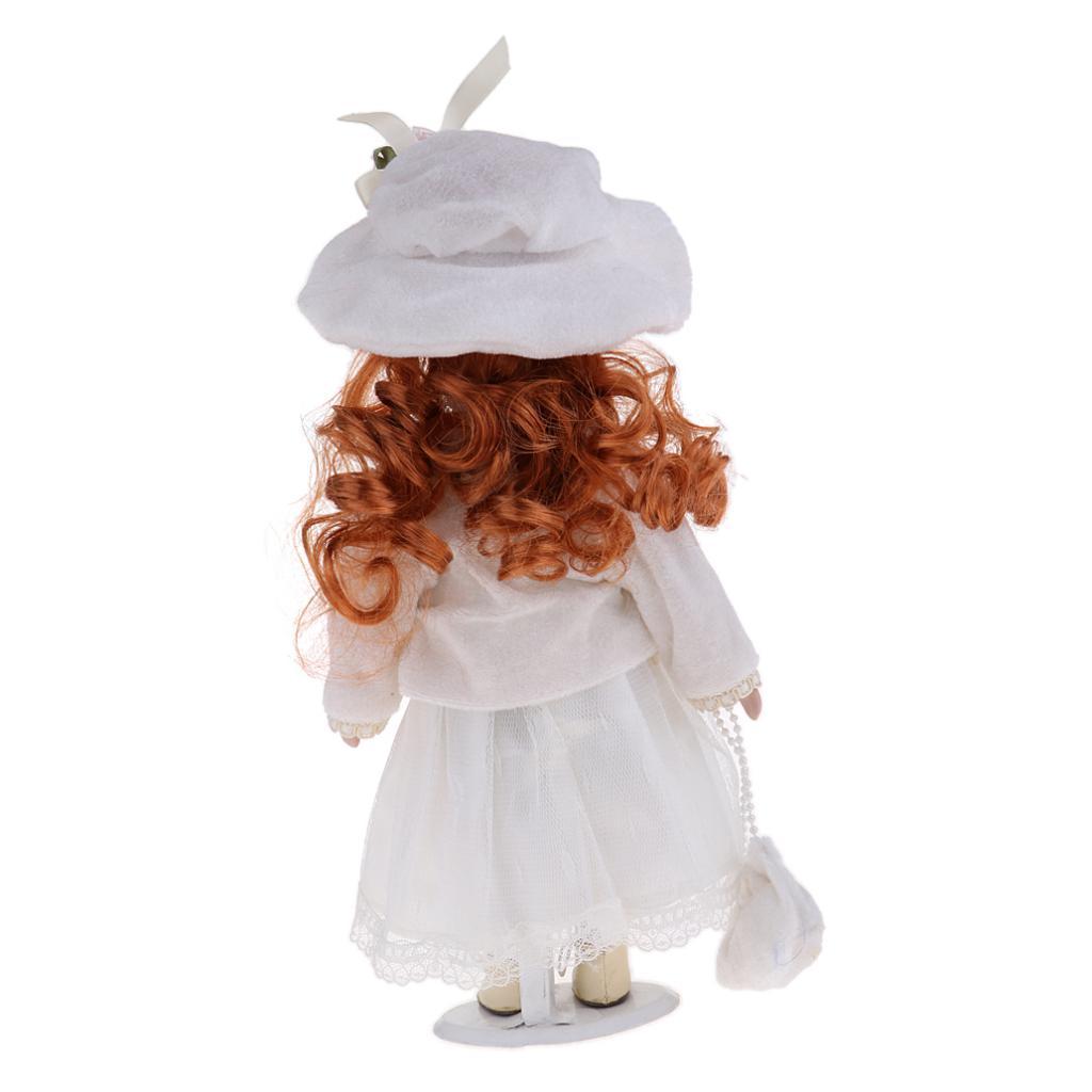 12inch Porcelain Doll with Lace Dress & Stand G607914