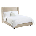Full / Buckwheat Velvet Wingback Bed K4346