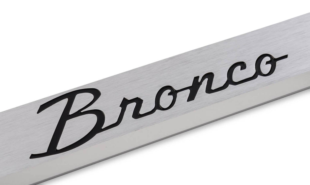 Door Sill Plates with Bronco Logo Billet Aluminum Pair Z900