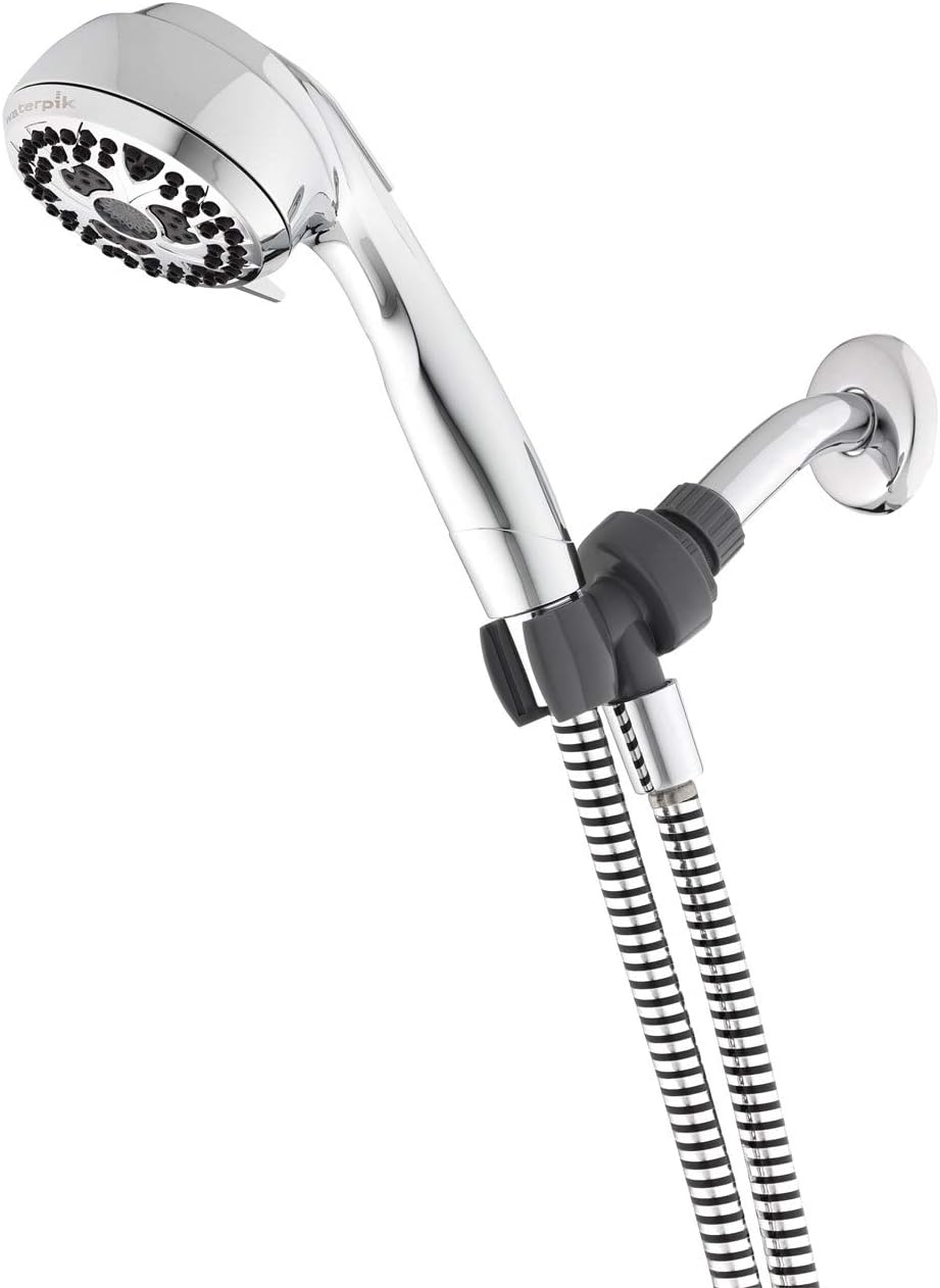 Chrome Adjustable Shower Head with Handheld Spray, 7 Spray Modes, Pack of 2 U99001