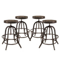 Brown Bar Stool Set of 4 C282