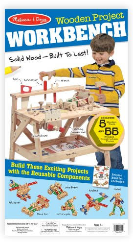 Solid Wood Project Workbench Play Building Set E34800