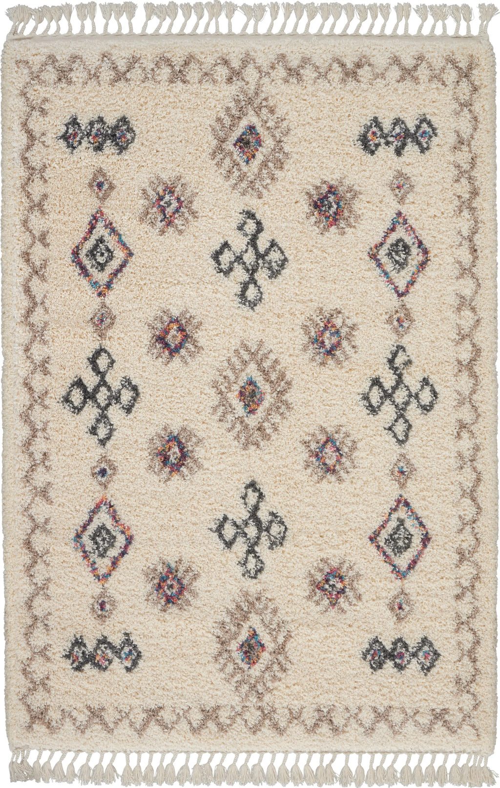 Ivory Shag Area Rug U755