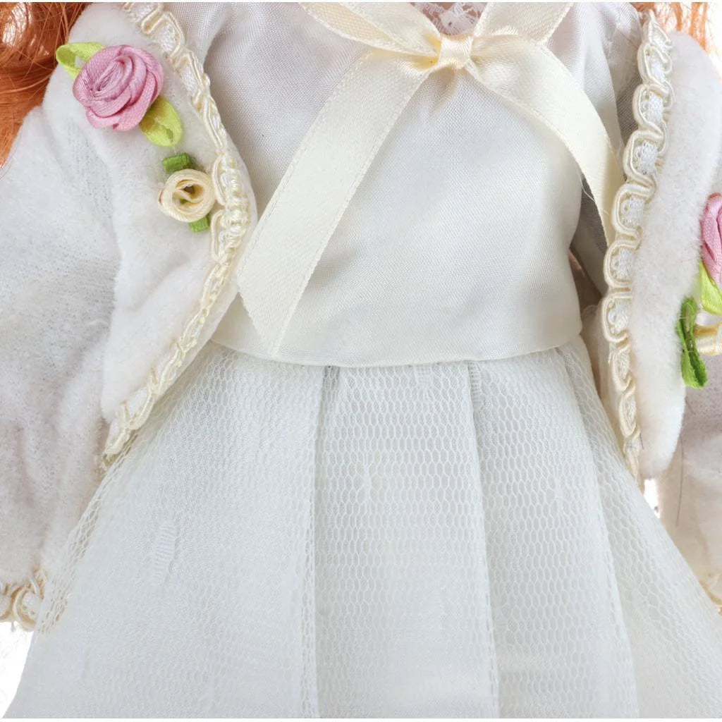 12inch Porcelain Doll with Lace Dress & Stand G607914