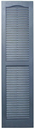 Blue Louvered Vinyl Exterior Shutters E734544