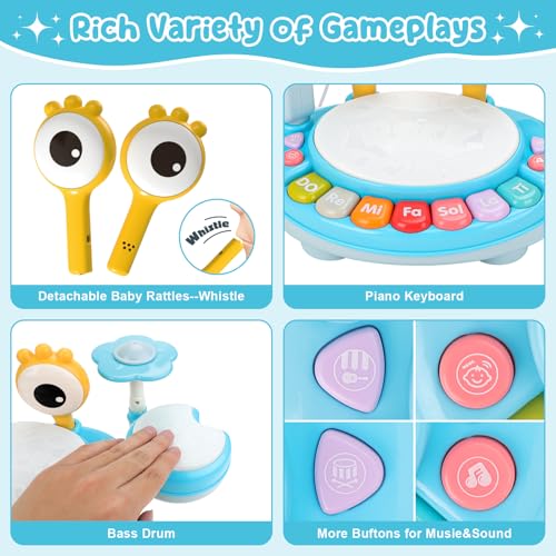 Drum Music Playset with Microphone W156
