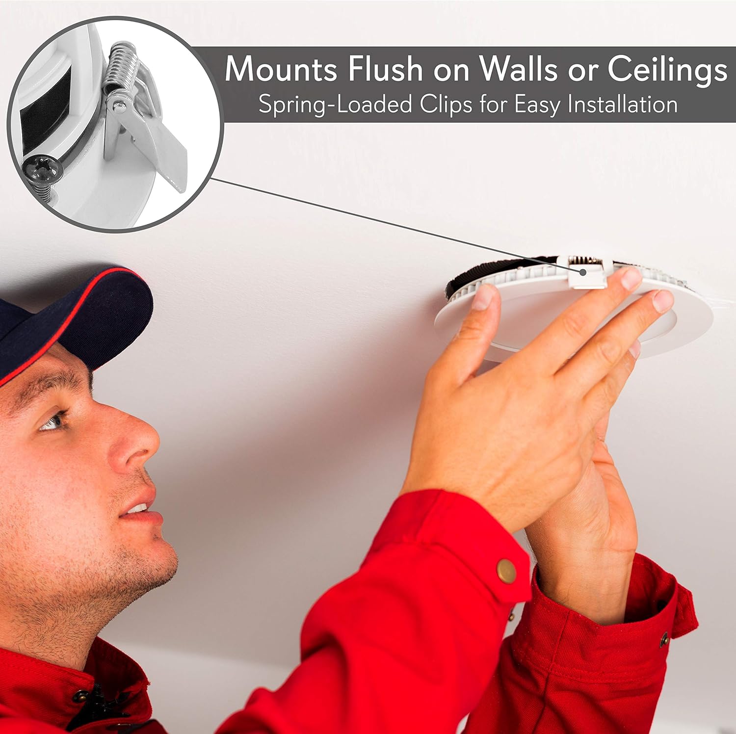 3.5” 2-Way Full Range Bluetooth Ceiling Wall Mount Speakers with LED Light Aluminum Frame Housing Z10075