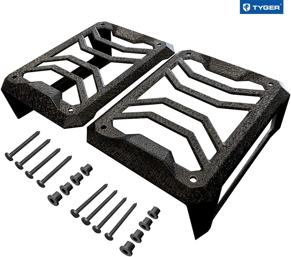 Tail Light Guards Pack of 2 Textured Black Cast Aluminum Alloy Y969738