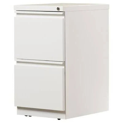 White 2 Drawer Mobile Filing Cabinet X87518