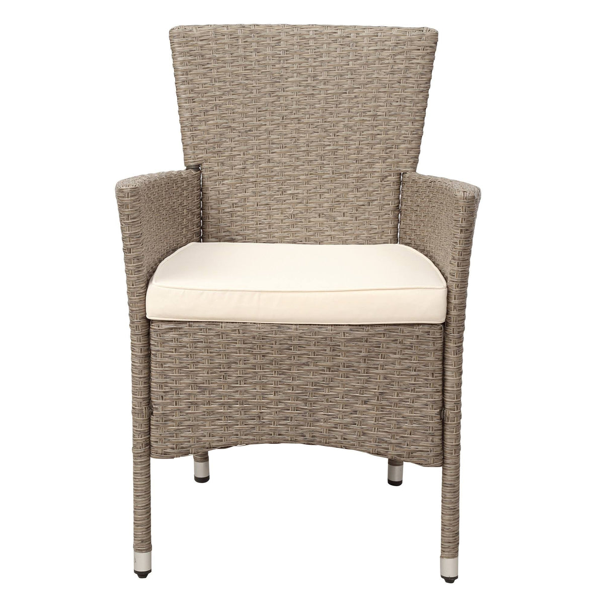 Beige-Brown 7 Piece Patio Wicker Dining Table J9868