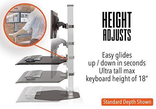 Three Monitor Sit-Stand Desk Workstation A581668