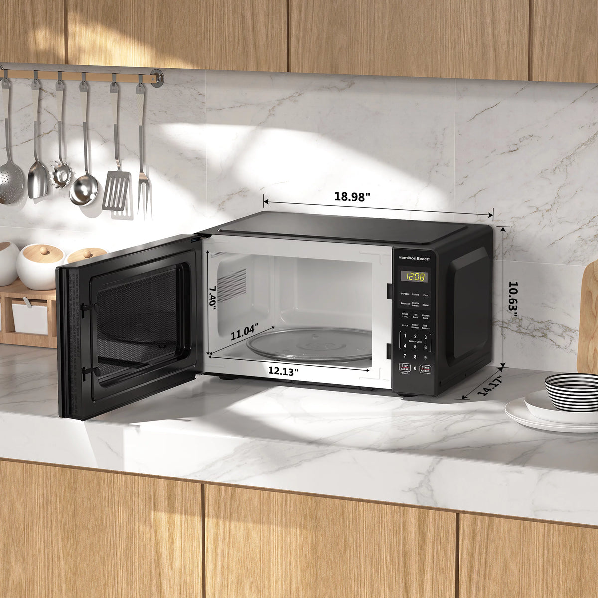 Countertop Microwave Oven, Stainless Steel P87691