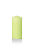 Set of 12 Celery Green Pillar Candles Q1876