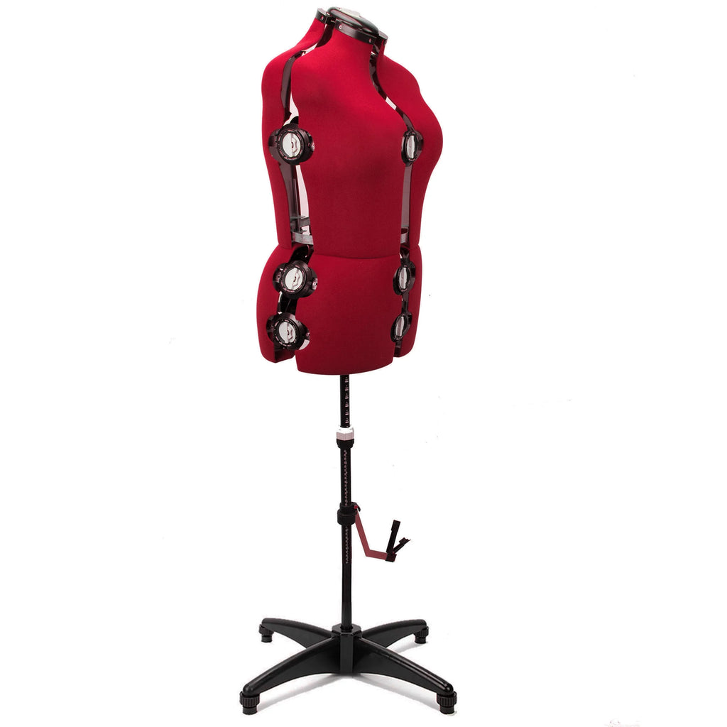 Adjustable Female Mannequin Dress Form with Stand, Red G324