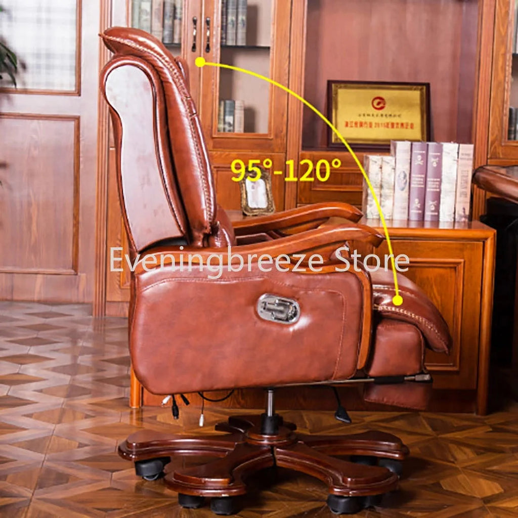 Leather Swivel Recliner Chair with Footrest X95557
