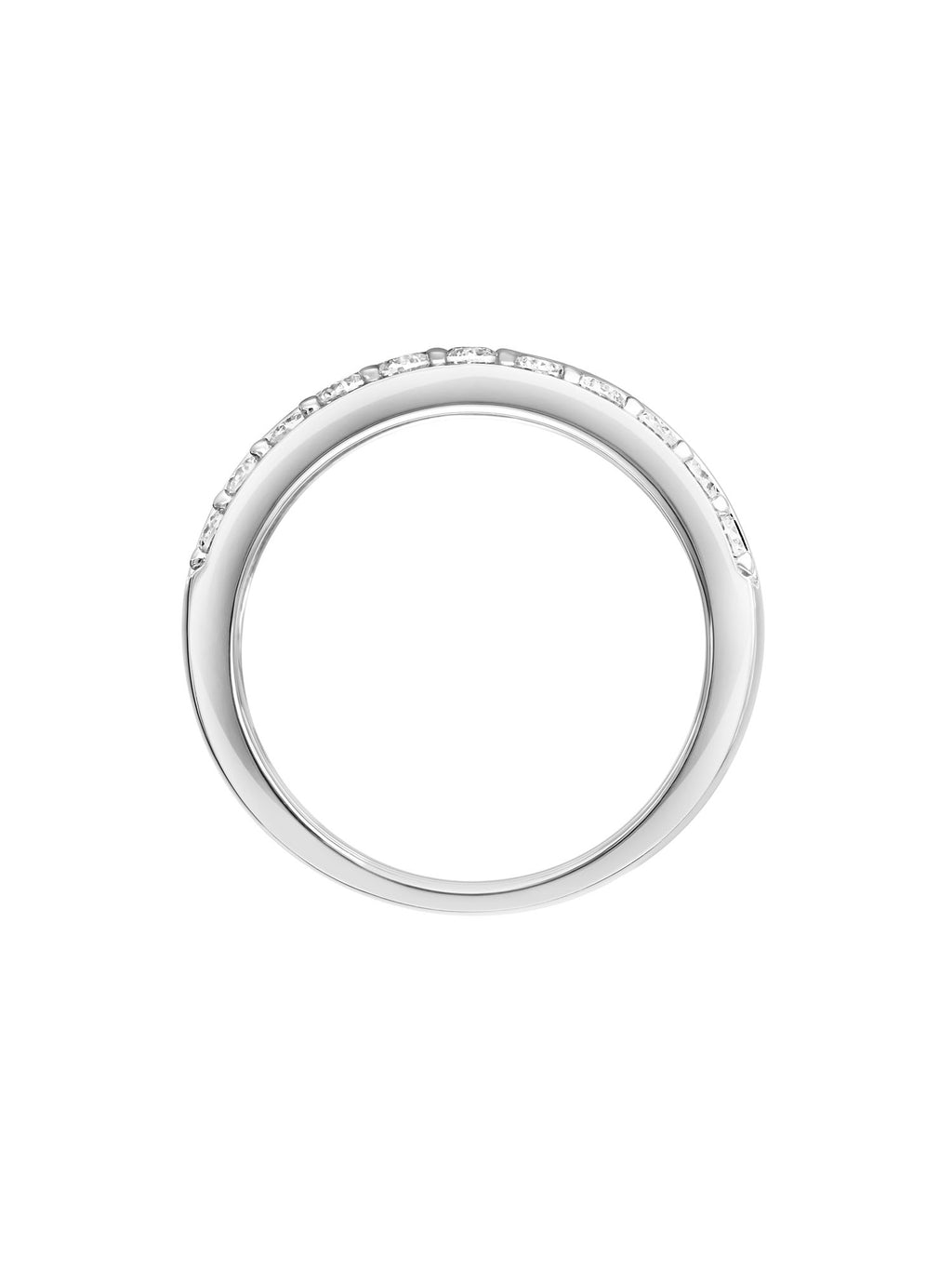 1 Carat Moissanite Sterling Silver Multi-Row Band U478