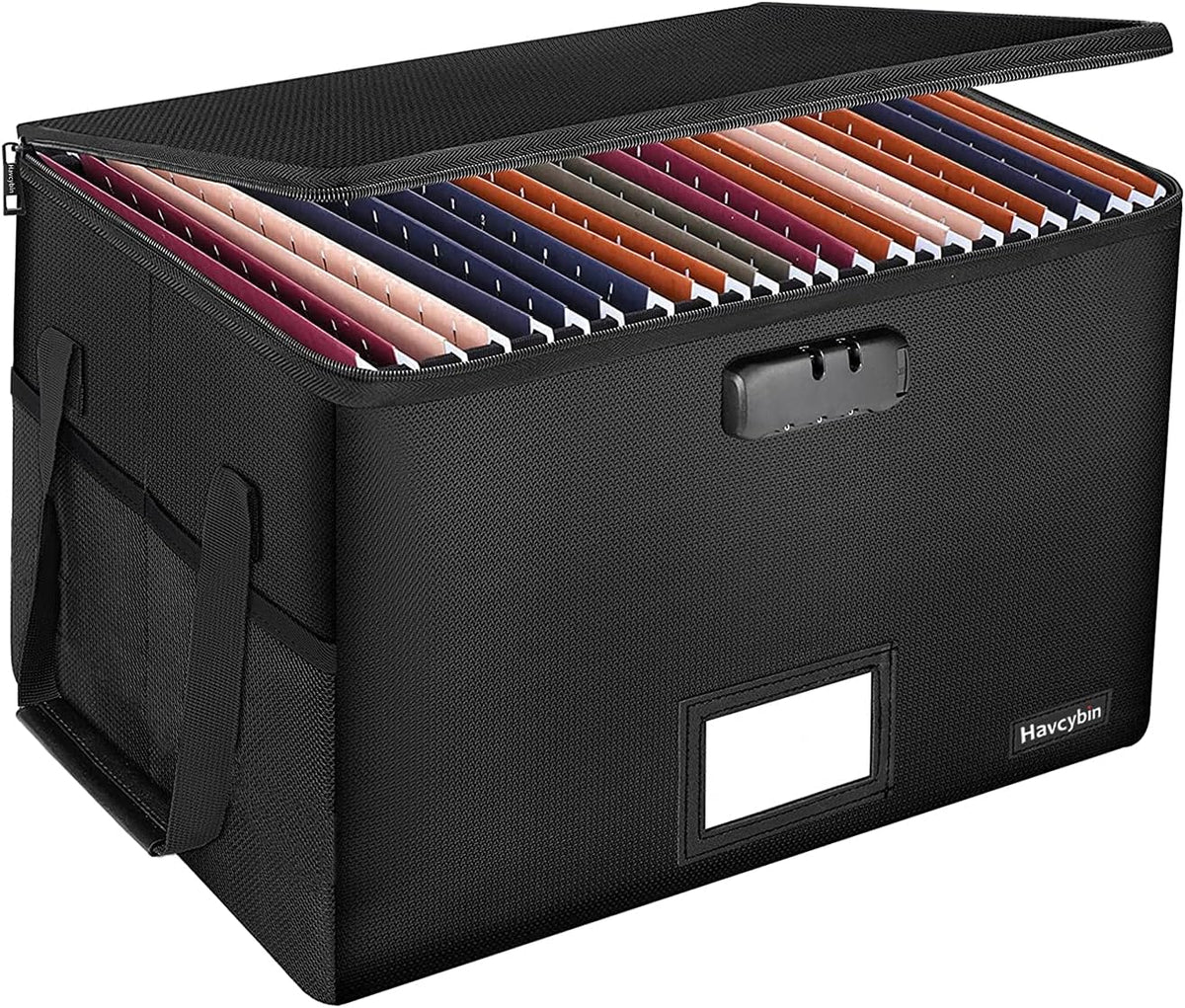 Fireproof File Storage Organizer Box with Lock, Pack of 2 H234