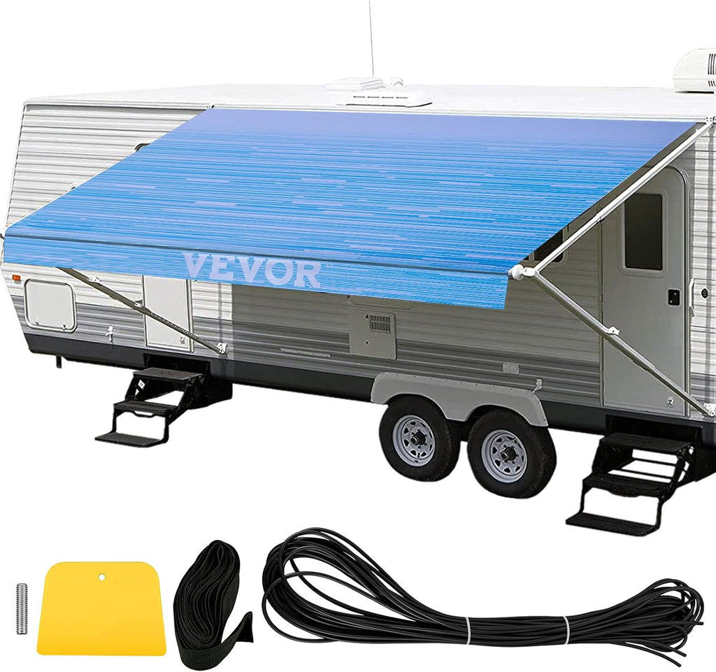 Ocean Blue 15oz Vinyl RV Awning Fabric Replacement M536877