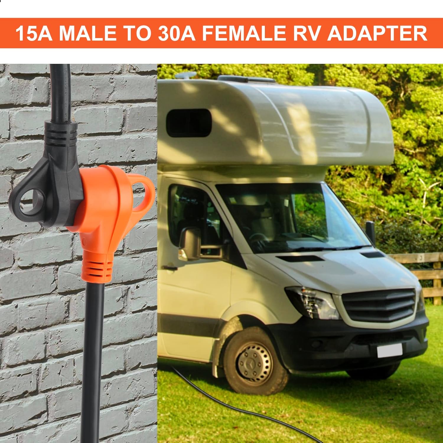 15A to 30A RV Power Adapter Cord with Grip Handle N29125
