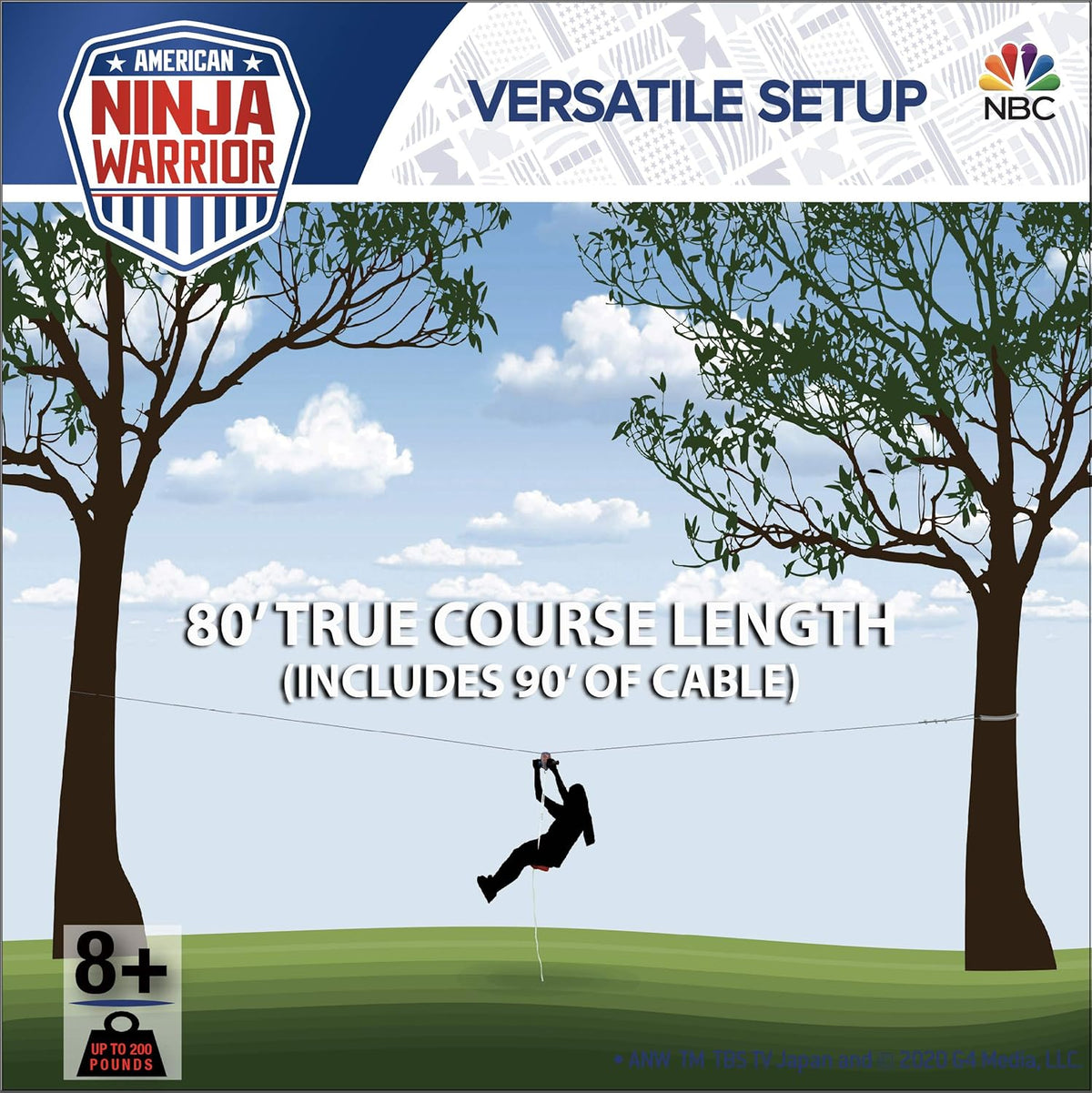 50 ft Zipline Kit for Kids Ages 8+ U9664