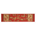 Floral Red Stair Tread C857