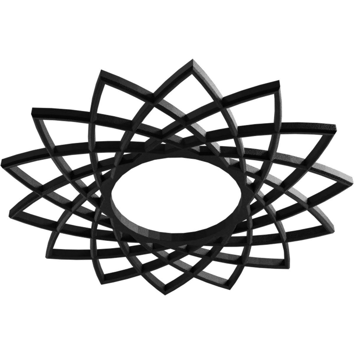 40x22OD x 15 3/8x22ID x 1x22P PVC Pierced Ceiling Medallion V1210