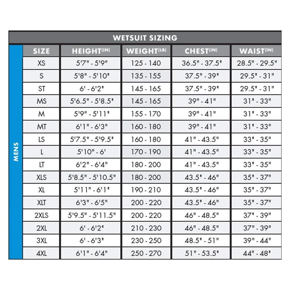 Black 3/2mm Back Zip Full Wetsuit V574