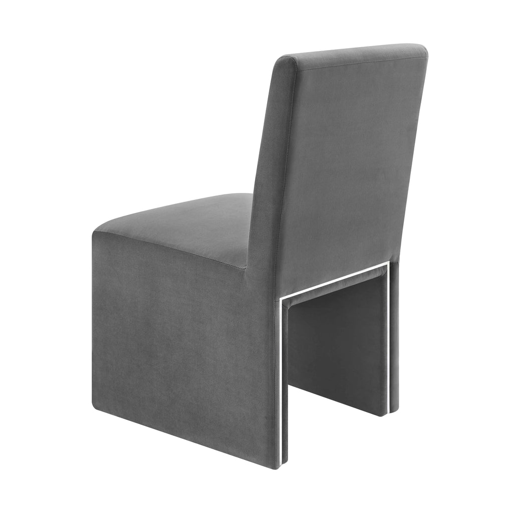 Grey Performance Velvet Dining Chair L7811