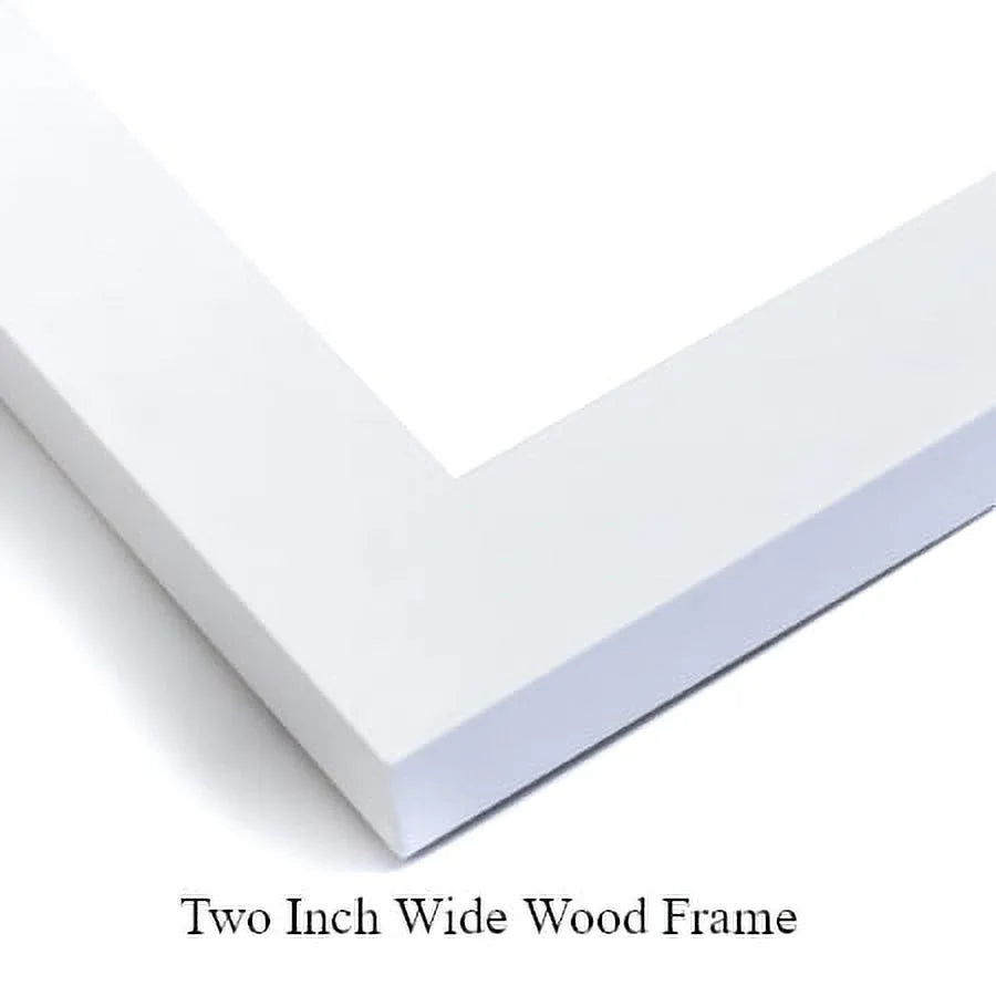 White 18x32 Wood Framed Museum Art Print P26419