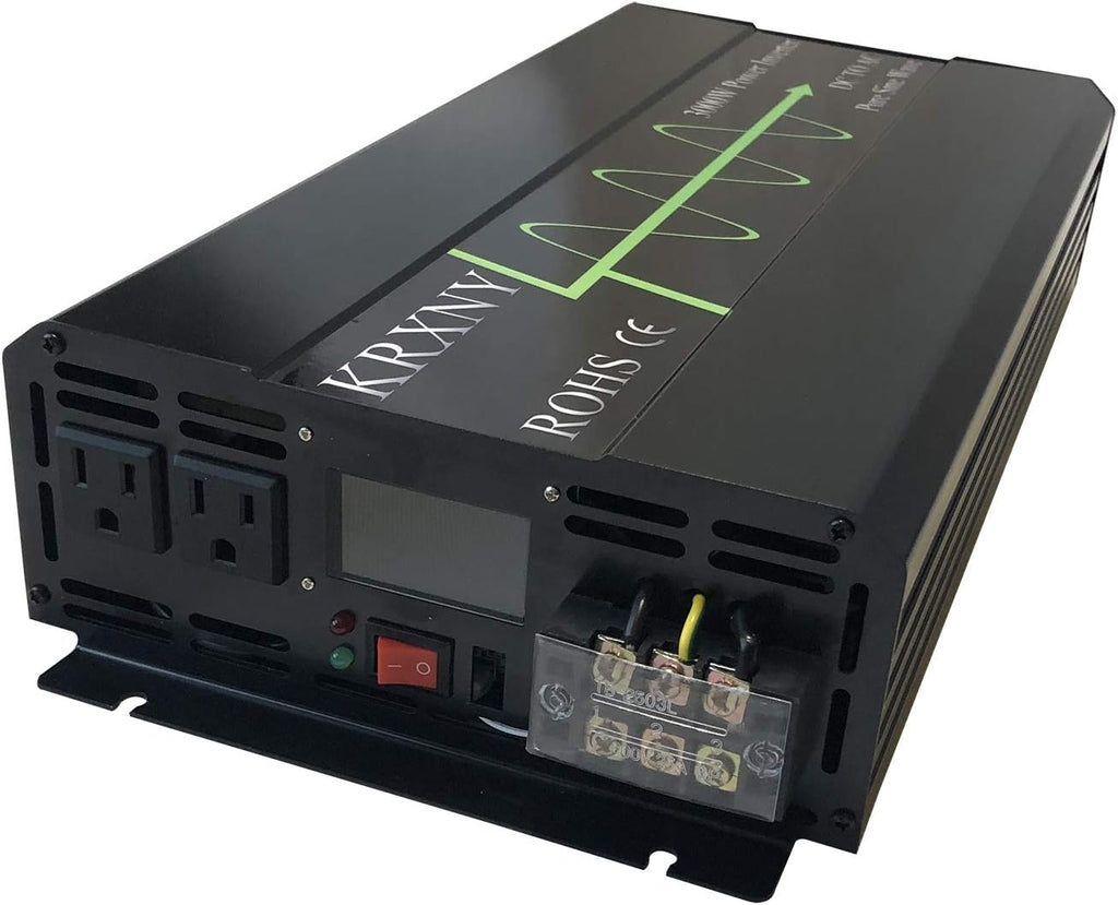3000W Pure Sine Wave Power Inverter 48V DC to 110V 120V AC 60HZ with LCD Display Q723