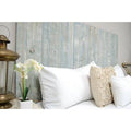 Blue Powderwash King Solid Wood Panel Headboard Y6250
