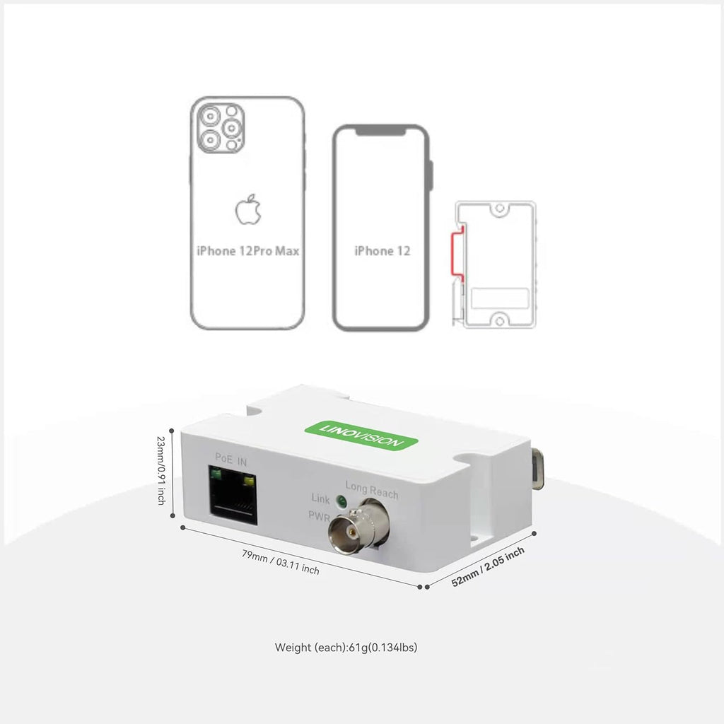 POE Over Coax EOC Converter IP Over Coax X570662
