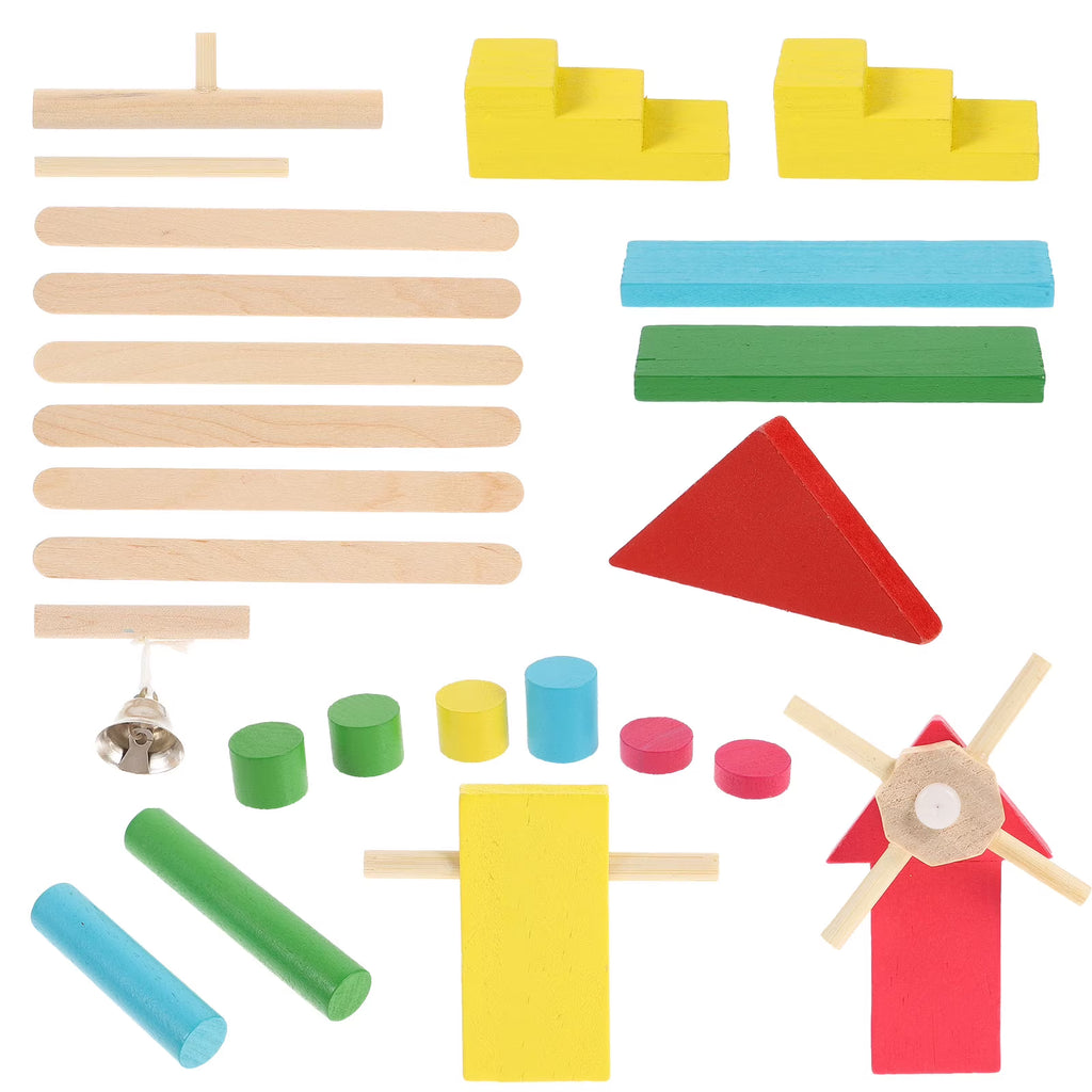 26Pcs Wooden Building Blocks Toys Kit J954820