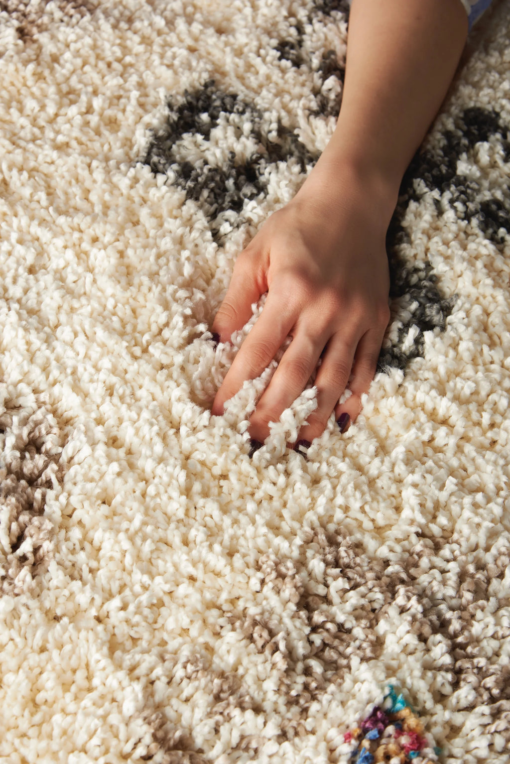 Ivory Shag Area Rug U755