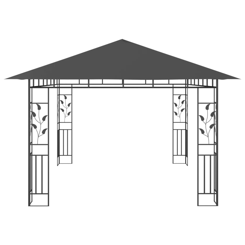 Gazebo with Mosquito Net 13.1'x9.8'x9' Anthracite T36603