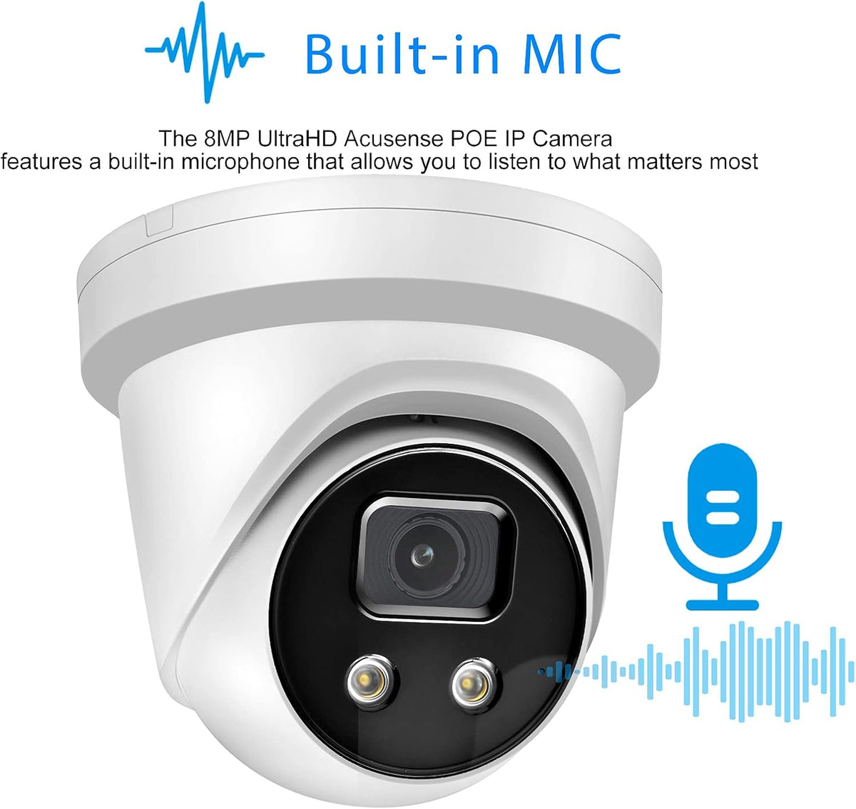 4K POE IP Camera with Built-in Microphone Q85457